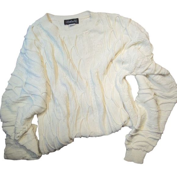 Men’s white GAS brand textured sweater size‎ M - Picture 1 of 12